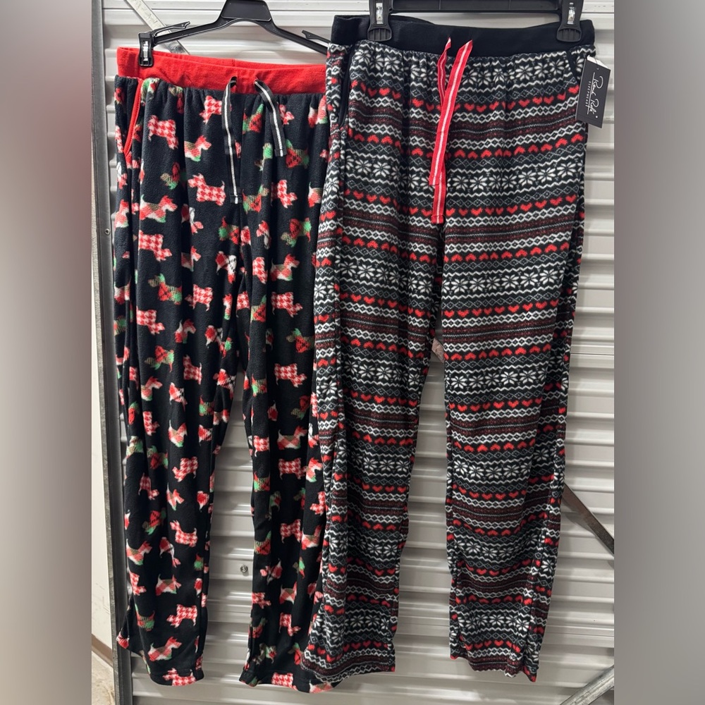 Rene Rofe Women's Festive Pajama Pants - Black and Red